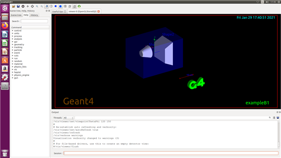 Geant4 메인화면